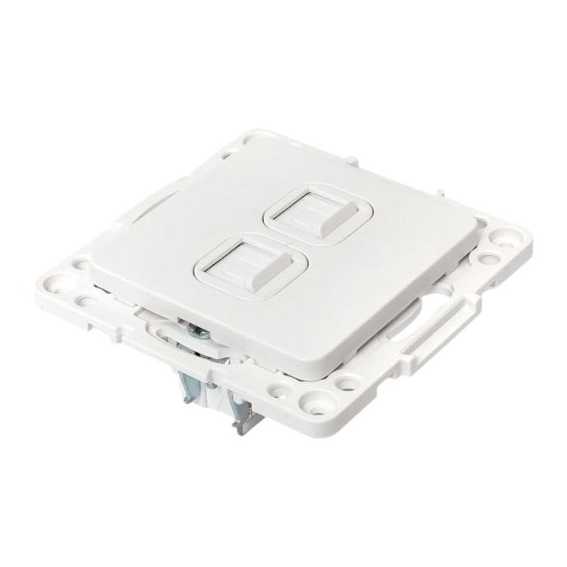 Стокгольм Механизм розетки RJ-45 2-местной белый |EYK02-035-10|EKF — миниатюра 7