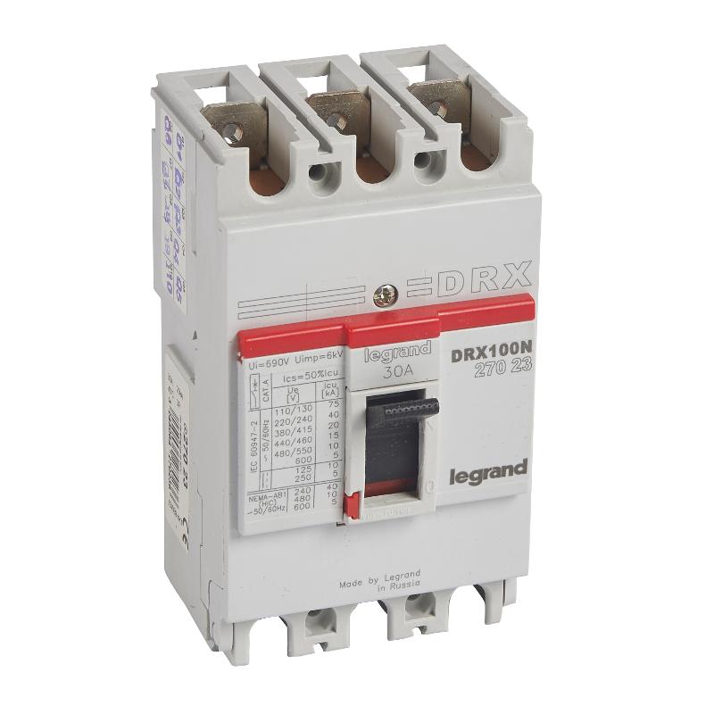 DRX125 термомагнитный 30A 3П 20KA | 027023 | Legrand — Legrand