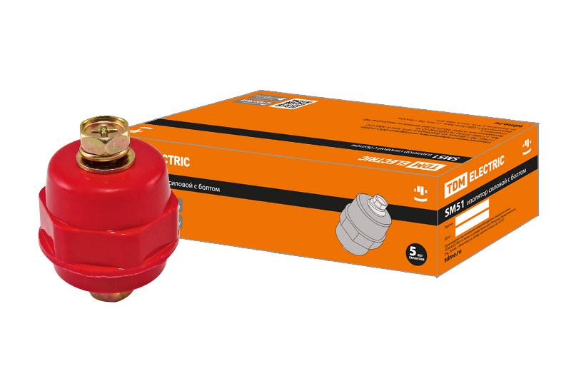 Изолятор SM51 силовой H51xD35xM10мм с болтом | SQ0807-0058 | TDM — TDM ELECTRIC
