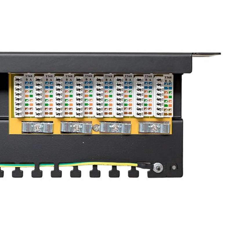 Патч-панель TERACOM CS 19'' Cat.6 1U полный экран STP 24 порта RJ-45 Dual IDC с органайзером|TRCS-PPNL-6STP-1U24|EKF — миниатюра 12