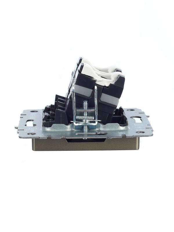 BRITE Розетка компьютерная 2-ая RJ45 кат.5E РК10-2-БрШ шампань | BR-K20-1-K37 | IEK — миниатюра 11