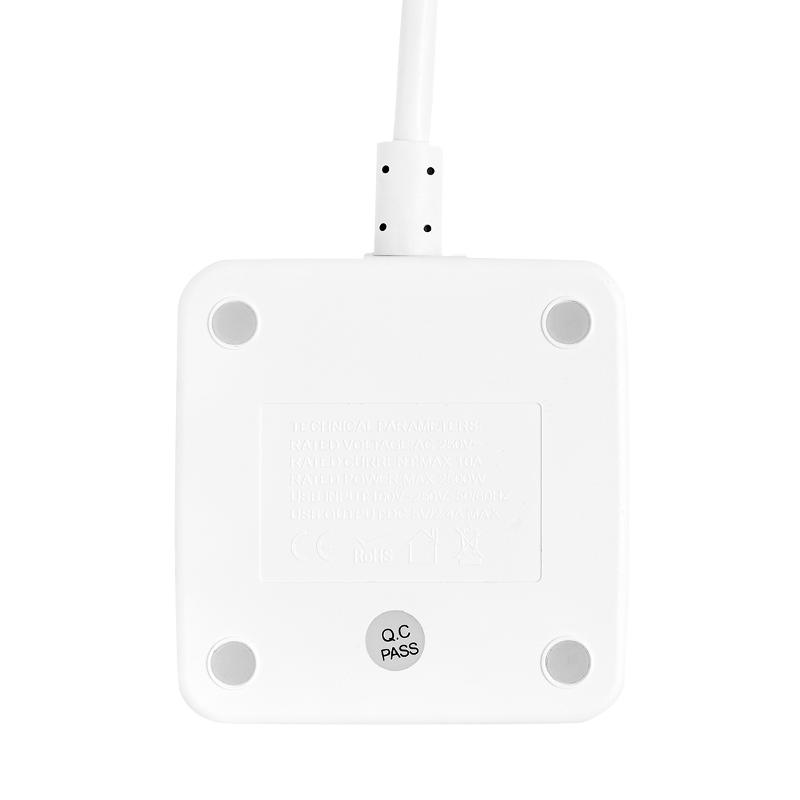 Удлинитель "Куб" 2 гнезда 3USB 2,4А+зарядное устройство 1,3 метра 1мм2 | UBA-CUB-3-WC | EKF — миниатюра 16