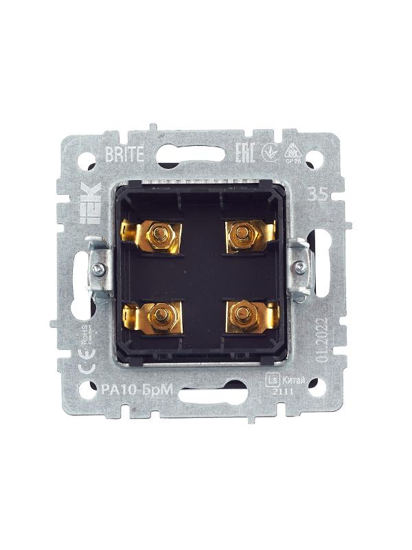 BRITE АудиоРозетка 4-местная РА10-БрМ маренго | BR-S40-K35 | IEK — миниатюра 11