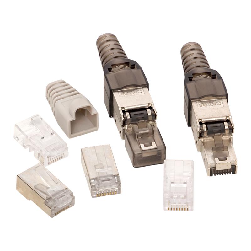 Коннектор TERACOM PRO полевой заделки RJ-45 (8P8C) экранированный STP для кабеля Cat.6A | TRP-PLUG-6ASTP-FST | EKF — миниатюра 8