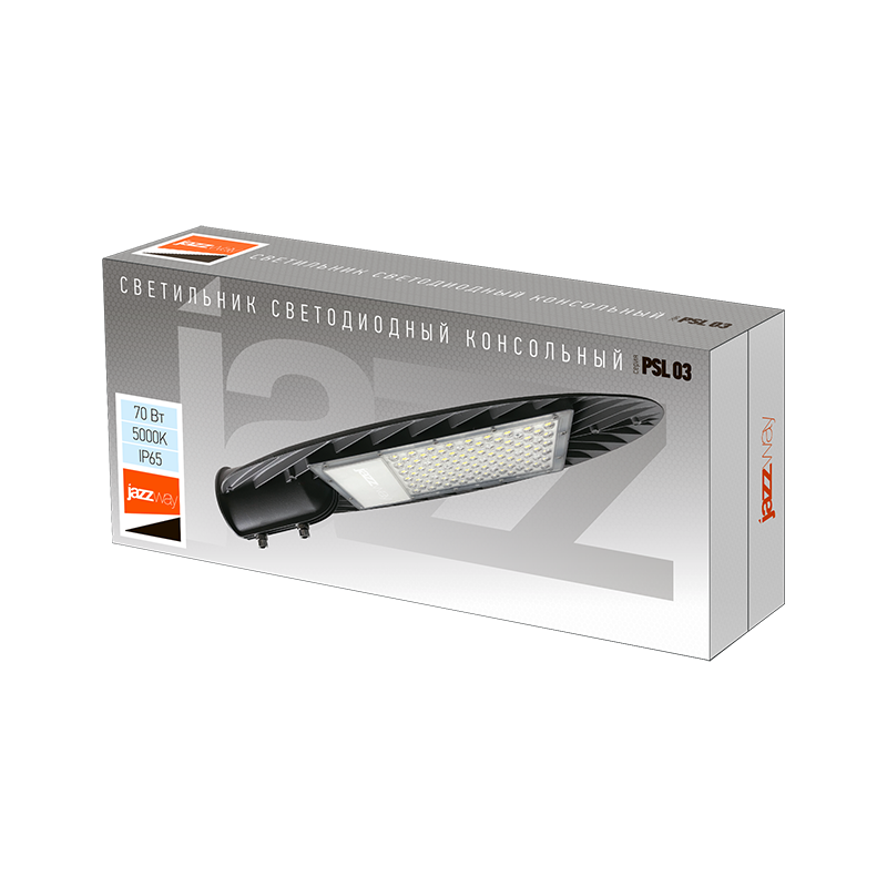Светильник светодиодный консольный уличный ДКУ PSL 03 70w 5000K IP65 GR AC190-260V (2г.гар) | .5020412 | Jazzway — миниатюра 6