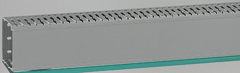 Кабель-канал (крышка + основание) Transcab - 80x80 мм - серый RAL 7030 — миниатюра 2