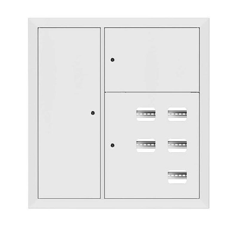 Щит этажный 5 кв. RAL9003 со слаботочным отсеком слева (1000х950х150) | mb29-v-5z-ral9003 | EKF — фото 1 | Sento