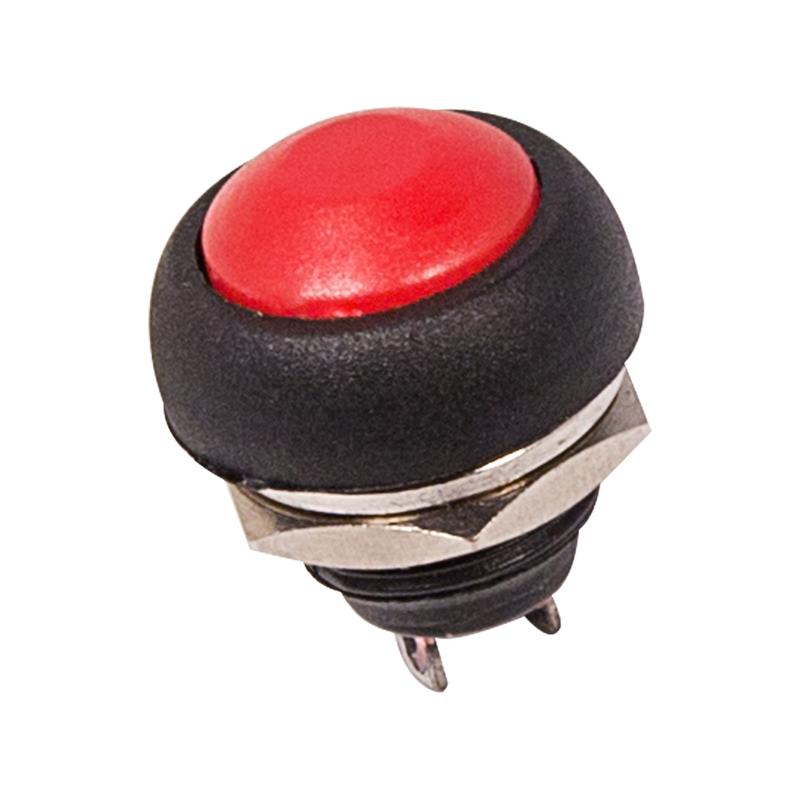 Выключатель-кнопка 250V 1А (2с) OFF-(ON) Б/Фикс красная Micro | 36-3050 | REXANT — REXANT