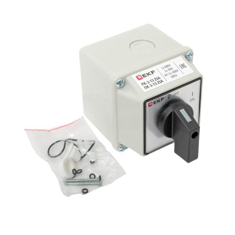 Переключатель кулачковый ПК-3-13 25А 3P "ВКЛ-ВЫКЛ" IP65 EKF PROxima | pk-3-13-25 | EKF — миниатюра 26
