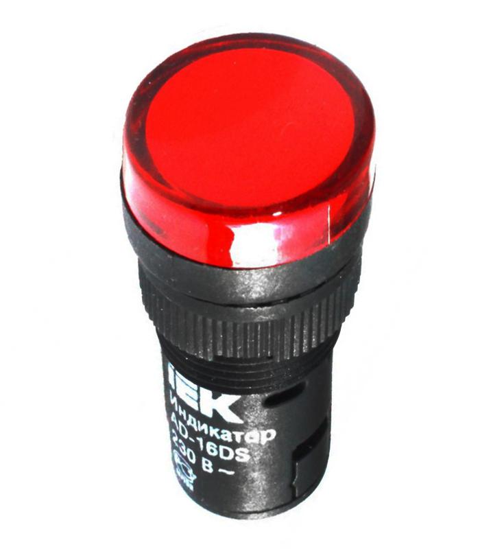 Лампа AD16DS(LED)матрица d16мм красный 12В AC/DC   | BLS10-ADDS-012-K04-16 | IEK — миниатюра 3