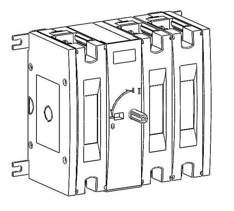 ВЫКЛ-РАЗЪЕДИНИТЕЛЬ SYSTEMEPACT SD250 3P 250A  РУКОЯТКА ФРОНТ ЦЕНТР_РУКОЯТКА ЗАКАЗЫВАЕТСЯ ОТДЕЛЬНО | SSD02503MF0250 | SE — миниатюра 2