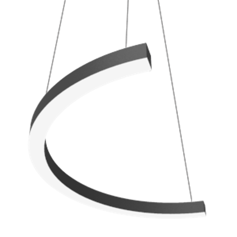 Светодиодный светильник Enso C 810х405х40 мм 29 Вт 4000 К подвесной RAL9005 черный матовый с рассеивателем опал | V1-R0-9C524-30000-2002940 | VARTON — VARTON