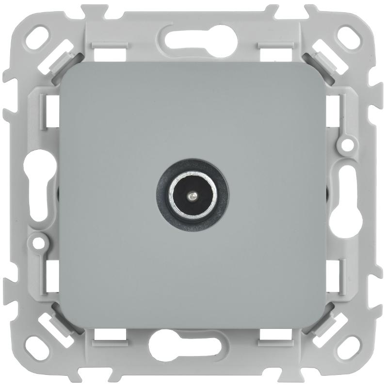 FLITE Розетка TV экран. оконечная тип M РТВм-1-1-1-ФлС серый | FI-A13-O-K03 | IEK — миниатюра 2