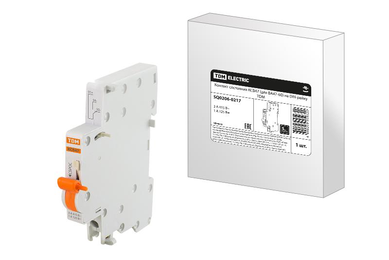 Контакт состояния КСВ47 (для ВА47-60) на DIN-рейку | SQ0206-0217 | TDM — TDM ELECTRIC