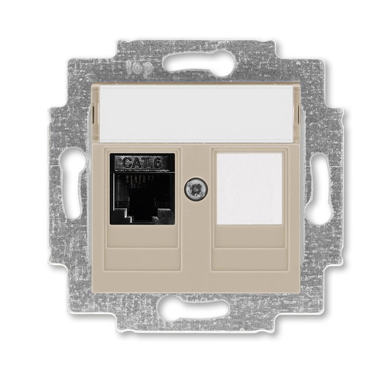 ABB Levit Кофе макиато Розетка комп. RJ45 категория 6 и заглушка | 5014H-A61017 18W | 2CHH296117A6018 | ABB — ABB