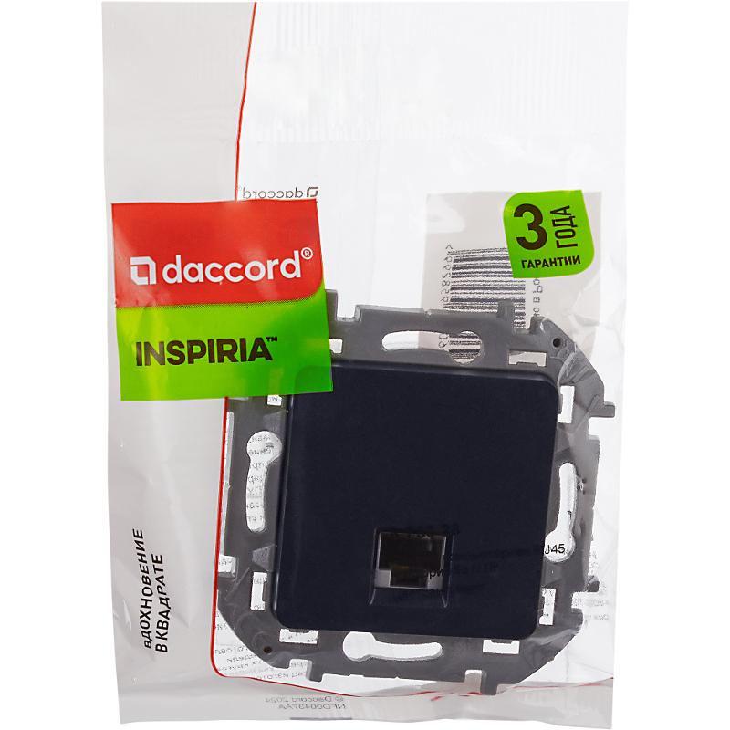 Inspiria Антрацит Розетка компьютерная RJ45 С/У категория 5e UTP — миниатюра 8
