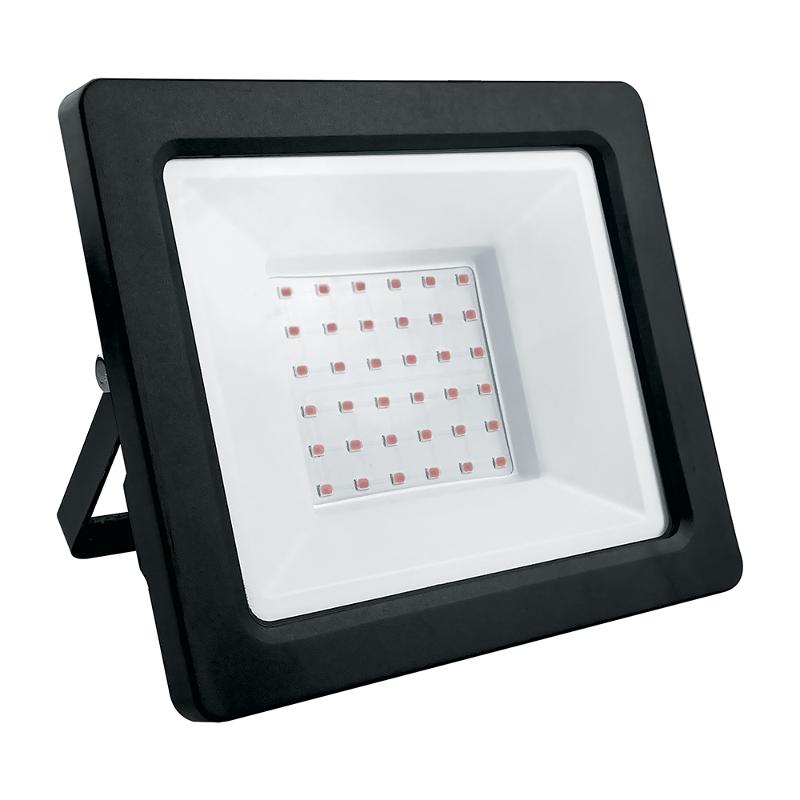 Прожектор светодиодный 50W красный AC220V/50Hz IP65, в черном компактном корпусе, LL-905 | 41520 | FERON — фото 1 | Sento