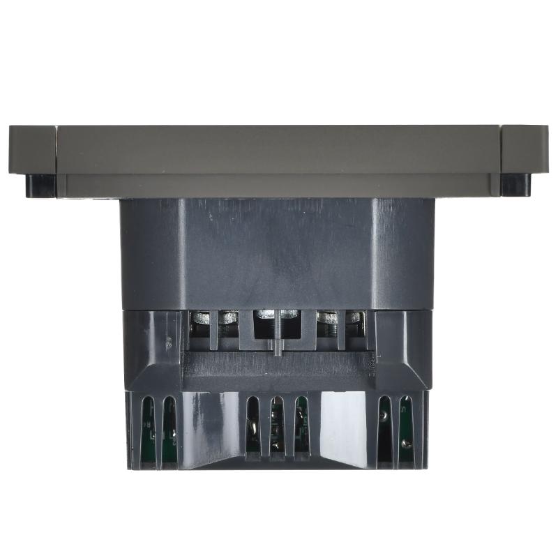 FORTE&PIANO Розетка с заземлением, со шторками в/к 16А USB A+C 18Вт FP347 серый | FP-R14-16-U22-018-K03 | IEK — миниатюра 4