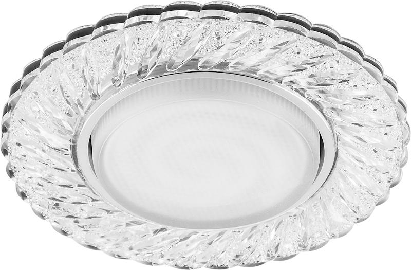 Светильник встраиваемый с белой LED подсветкой CD4021 потолочный GX53 без лампы прозрачный | 41294 | Feron — Feron