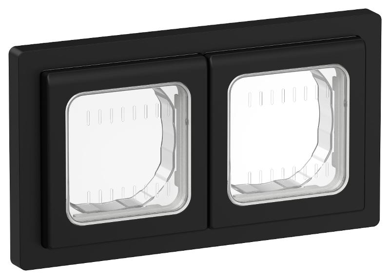 FLITE Рамка 2-местная IP55 Рпро-2-55-ФлЧ черный | FI-M20-32-55-K02 | IEK — IEK (ИЭК)