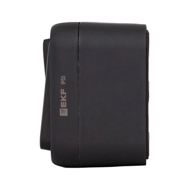 Выключатель для жалюзи, ОП, винтовые клеммы антрацит, Бронто  | BT1-SWA-25 | EKF — миниатюра 16