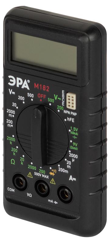 Мультиметр цифровой  модель M182  | Б0055799 | ЭРА — миниатюра 1