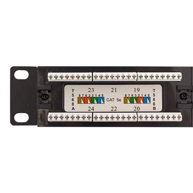 Патч-панель TERACOM PRO 19' Cat.5E 1U неэкранир. UTP 24 порта RJ-45 Dual IDC с органайзером | TRP-PPNL-5EUTP-C1U24 | EKF — миниатюра 10