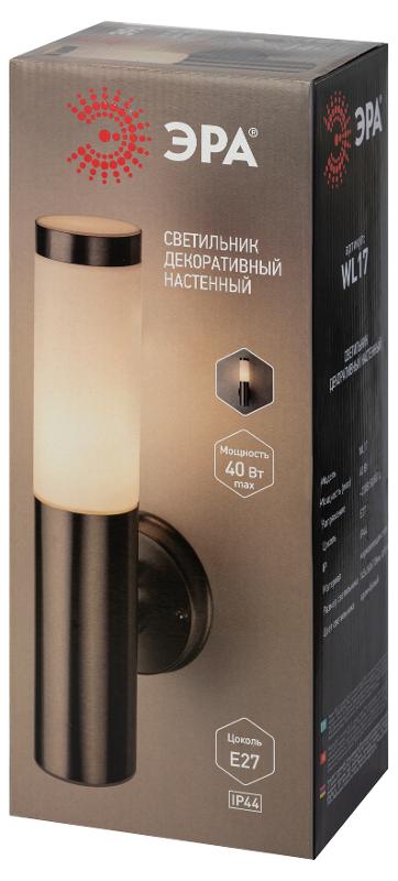 Декоративная подсветка WL17 E27 MAX40W IP44 хром/белый | Б0034617 | ЭРА — миниатюра 2