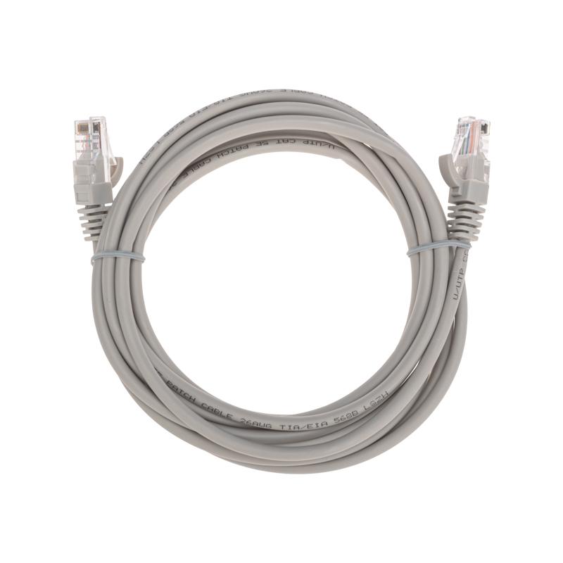 Патч-корд U/UTP, CAT 5e, RJ45-RJ45, 26AWG, LSZH, серый, 3м REXANT | 02-0100-3 | REXANT — фото 1 | Sento