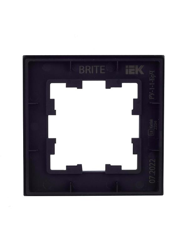 BRITE Рамка 1-ая РУ-1-1-БрЧ металл черный | BR-M12-M-K02 | IEK — миниатюра 8