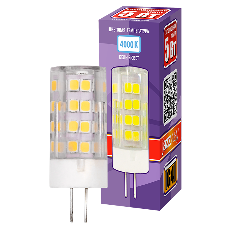 Лампа светодиодная LED 5Вт G4 220В 4000К PLED-G4 капсульная | 5000971 | Jazzway — миниатюра 3