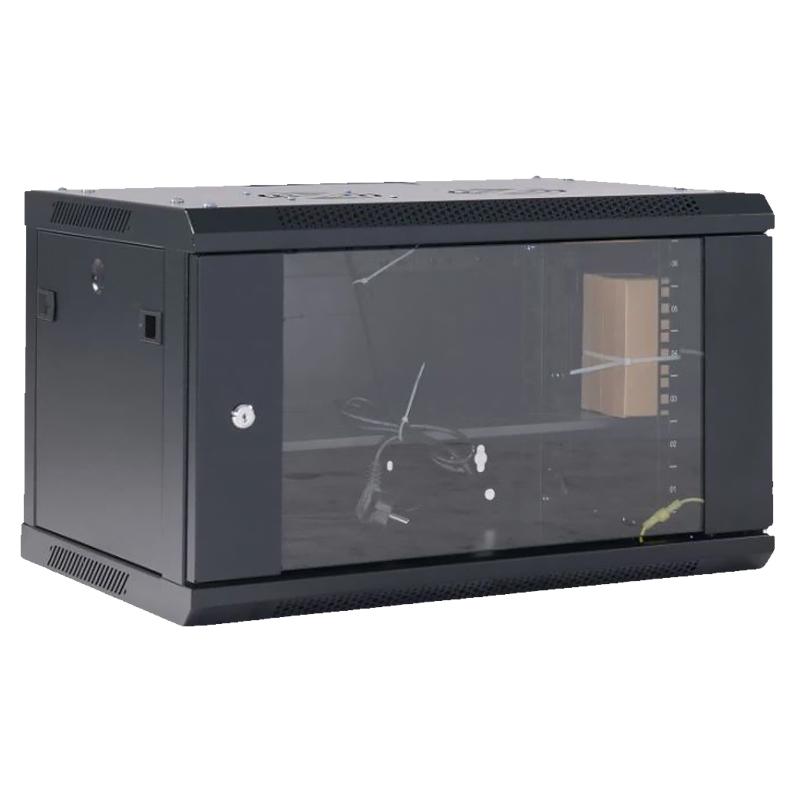 Настенный шкаф 19" 9U 600×450×501 (ШxГxВ), RAL 9005 | 04-0964-112 | REXANT — REXANT