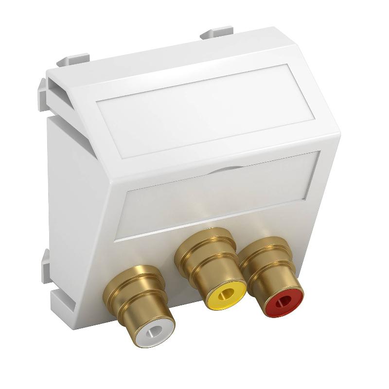 Мультимедийная рамка Audio-Video Modul45 (белый) (MTS-12R L RW1) | 6105174 | OBO Bettermann — OBO Bettermann