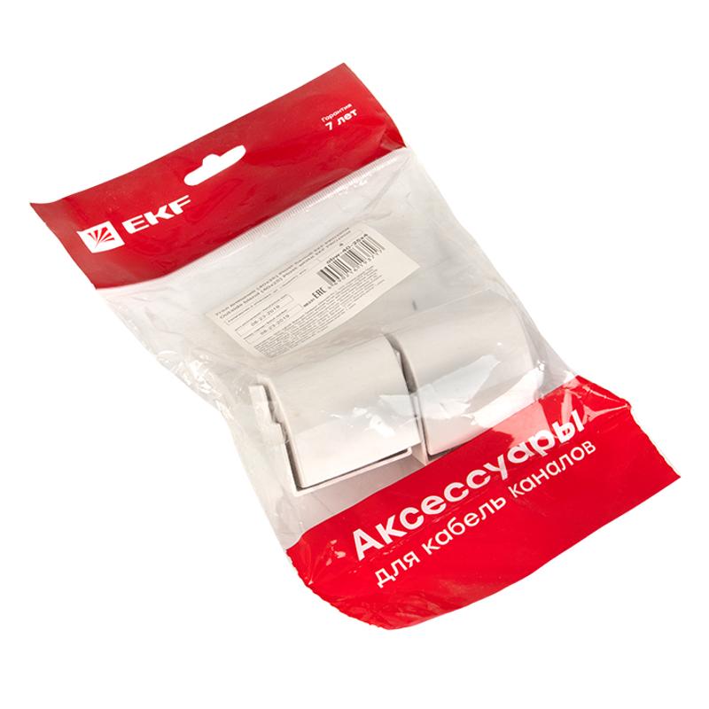 Угол внешний (40х25) (4 шт) Plast EKF PROxima Белый|obw-40-25x4|EKF — миниатюра 2