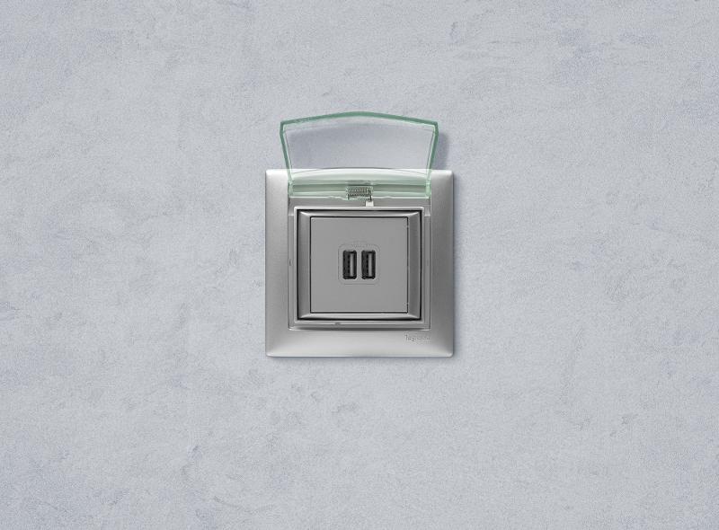 Valena Алюминий Розетка 2-ая USB — миниатюра 23