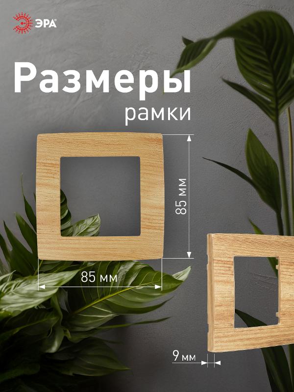 Рамка на 1 пост 12-5001-11  ,  сосна  |Б0019146 | ЭРА — миниатюра 4