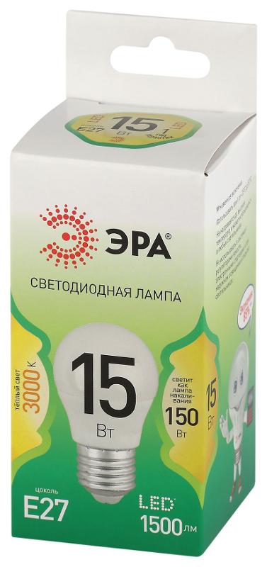 Лампа светодиодная  GREEN LINE LED P45-15W-830-E27 GL E27 15 Вт шар теплый свет | Б0067038 | ЭРА — миниатюра 5