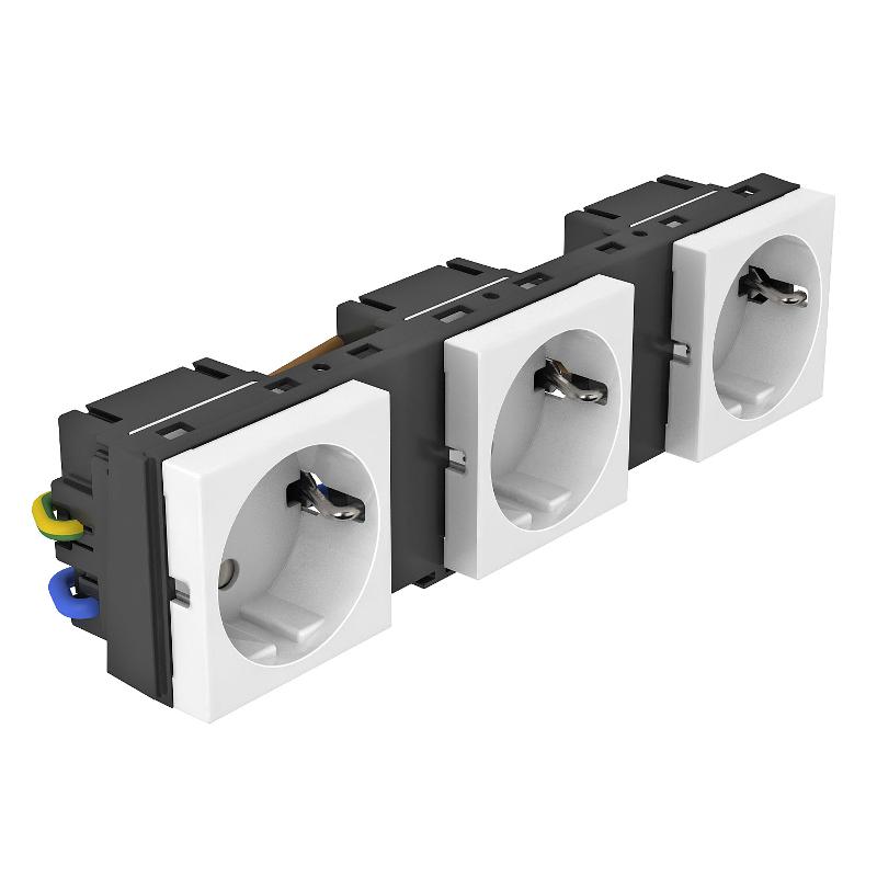 Монтажная рамка MT45V с 3 розетками ( MT45V 3,полиамид,черный) (MT45V 3 3WS V) | 7408697 | OBO Bettermann — OBO Bettermann