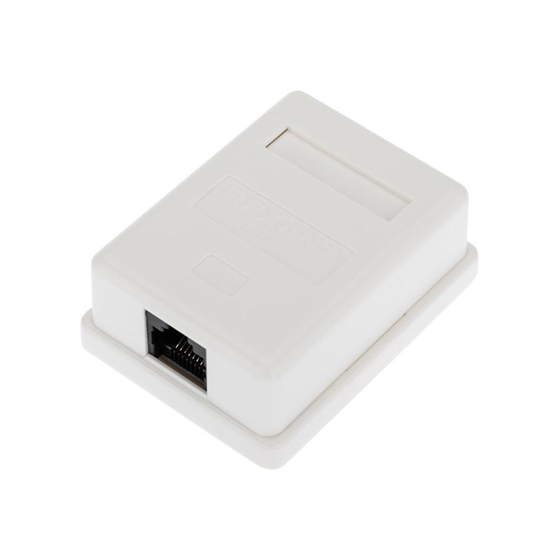 Рoзетка компьютерная внешняя, 1-порт RJ-45 (8P8C), UTP неэкранированная, категория 6, | 03-0132 | REXANT — REXANT