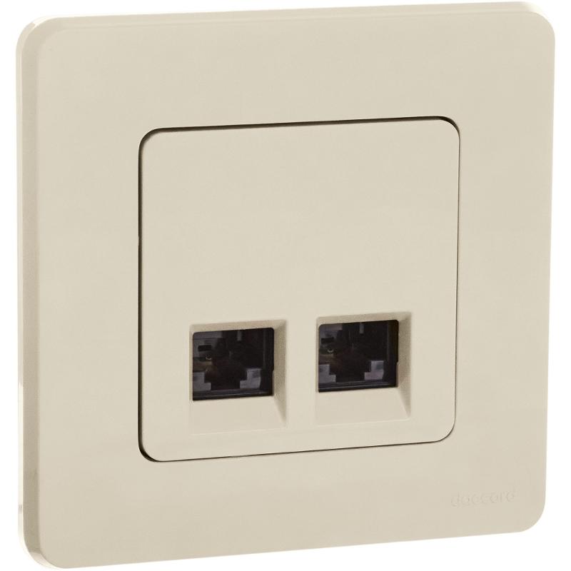 Inspiria Слоновая кость Розетка 2-ая компьютерная RJ45 С/У категория 5e UTP — миниатюра 7