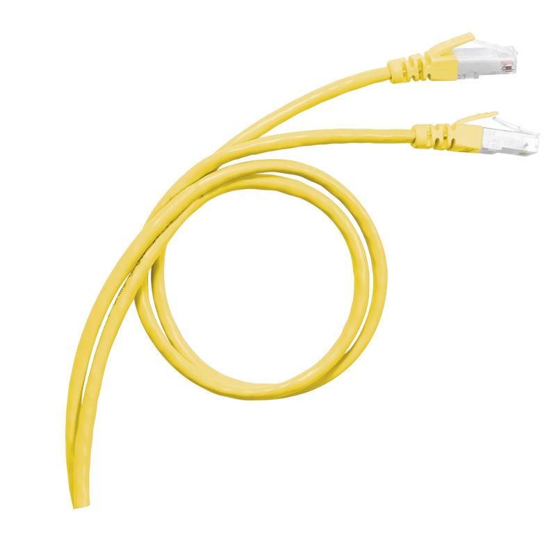 Коммутационный шнур RJ 45 - категория 6а - S/FTP - PVC -экранированный - 1 м - желтый | 051780 | Legrand — Legrand