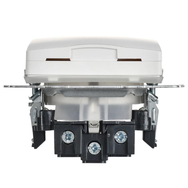 BRITE Розетка 1-местная с заземлением с защитными шторками и крышкой 16А IP44 РСбш10-3-44-БрАБ арктический белый  | BR-R16-16-44-K91 | IEK — миниатюра 5