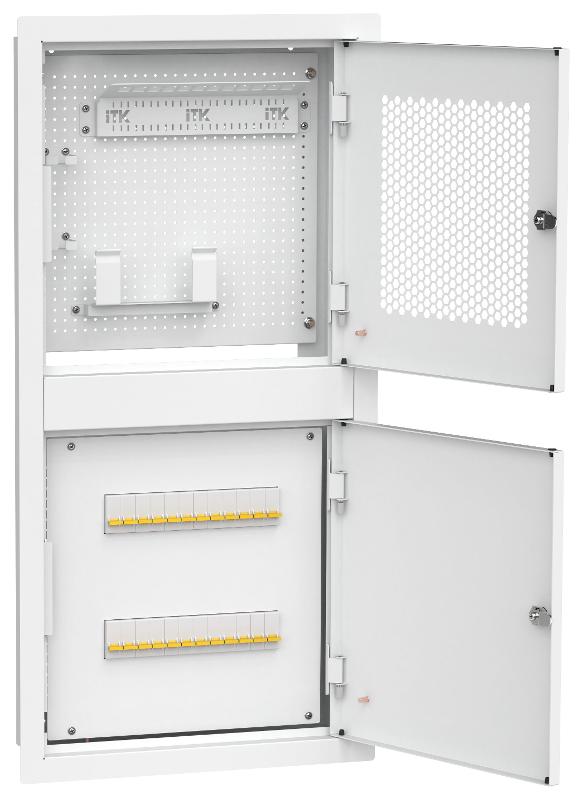 ITK LINEA R встр. двухсек. 3 ком. 400х850мм дв. мет. белый | LR16-4H81-M-FR3 | ITK — ITK