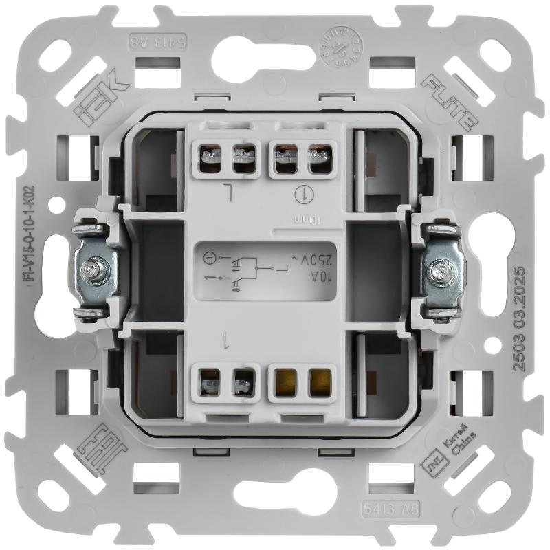 FLITE Выключатель жалюзи 10А ВЖ52-2-0-ФлЧ черный | FI-V15-0-10-1-K02 | IEK — миниатюра 3