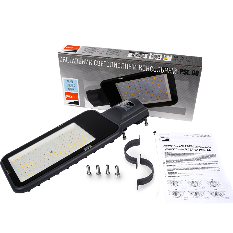 Cветильник светодиодный консольный PSL 08 100w 5000K GR 120° IP65 (3г.гар) | .5045828 | Jazzway — миниатюра 6