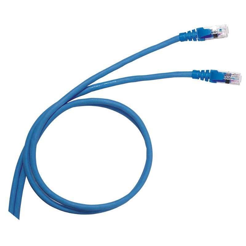 Коммутационный шнур RJ 45 - категория 6 - U/UTP - PVC - неэкранированный - 1 м - голубой — миниатюра 2