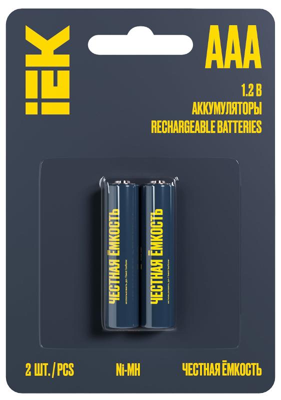 Аккумулятор GREEN Ni-MH AAA 1100мАч (2шт/блистер) | AAK-NIMH-03-1100-L02 | IEK — IEK (ИЭК)