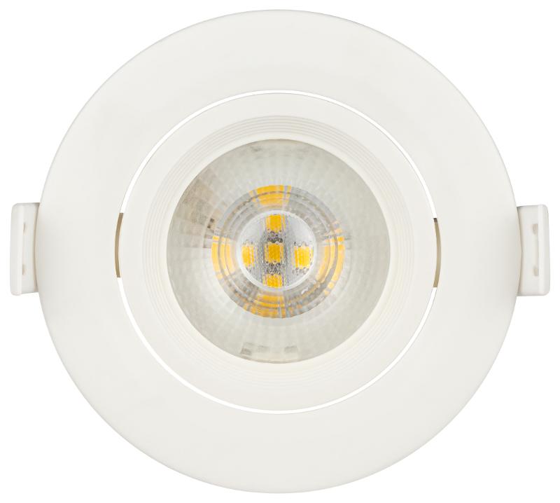Светильник светодиодный встраиваемый KL LED 22A-5 4K WH круглый поворотн. SMD 5W 4000K белый | Б0037037 | ЭРА — миниатюра 5