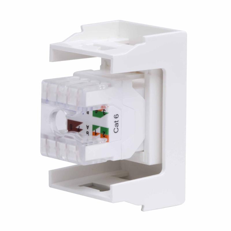 Viva белый розетка компьютерная RJ45 категория 6 UTP 1мод | 45058 | DKC — миниатюра 3