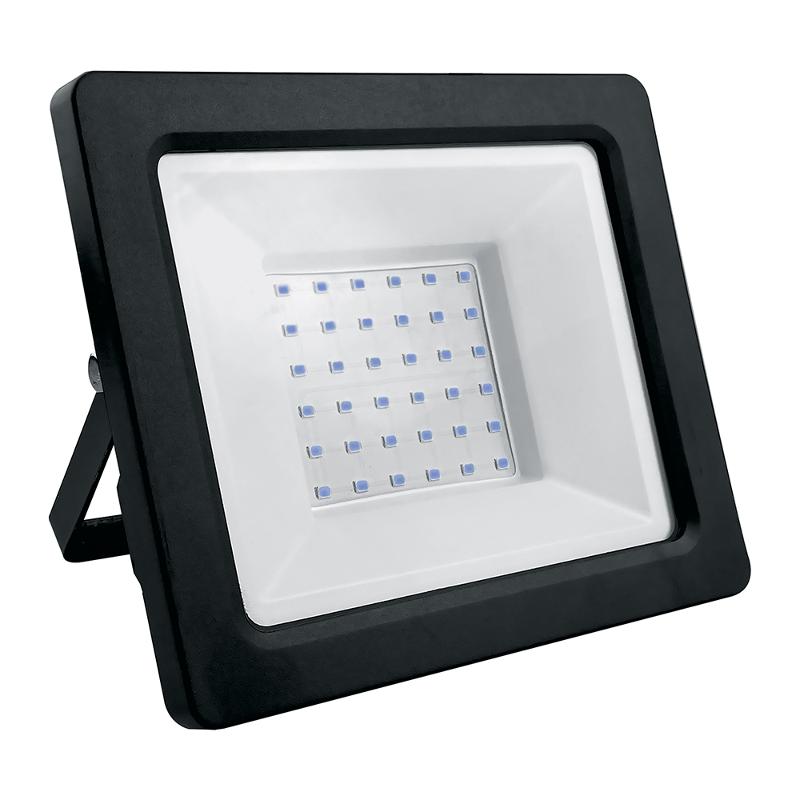 Прожектор светодиодный 30W синий AC220V/50Hz IP65, в черном компактном корпусе, LL-903 | 41522 | FERON — Feron